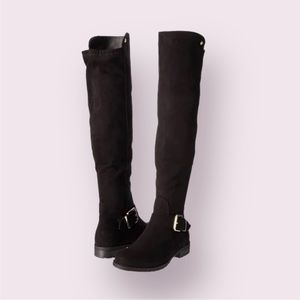Over-the-knee suede boots